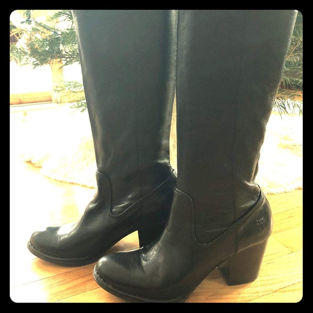 Frye Rory Scrunch Boots, Black, size 10
